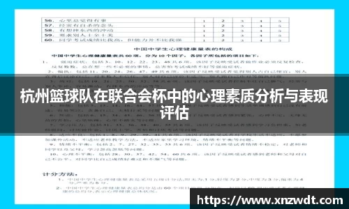 杭州篮球队在联合会杯中的心理素质分析与表现评估